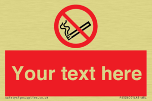 Custom No E-cigarettes / Vaping Sign